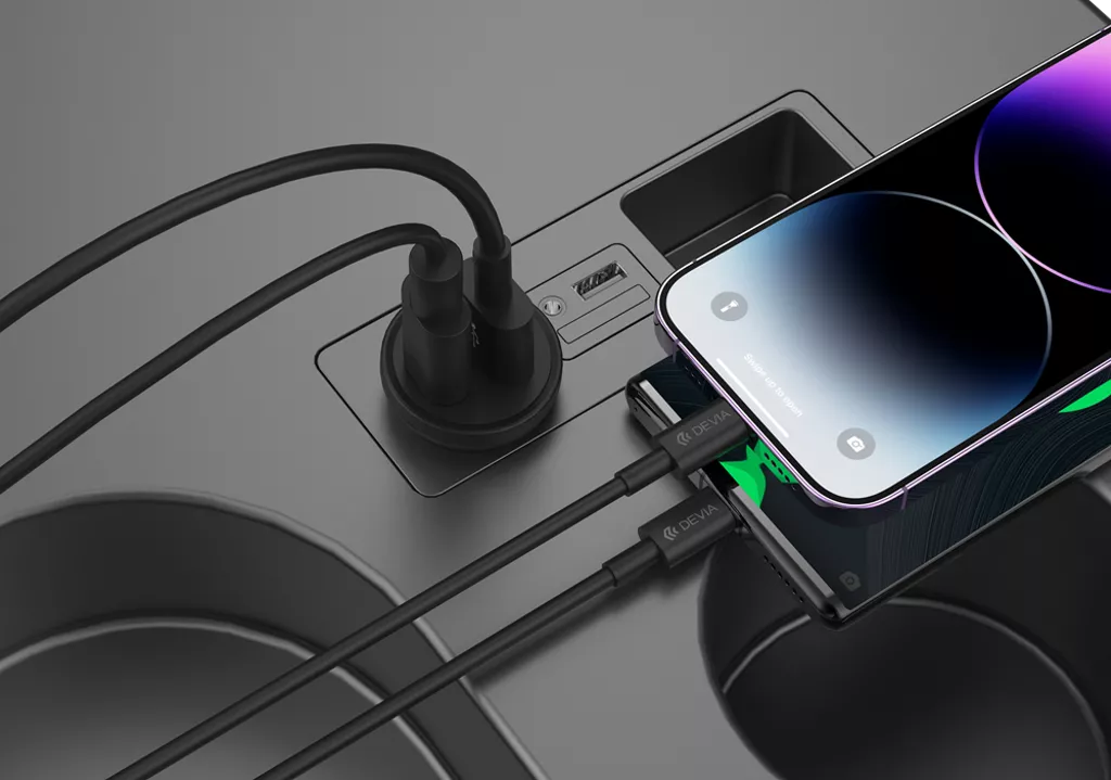 Devia 30W Mini Power Delivery USB-C & Qualcomm 3.0 USB Port Car Adapter - Image 7