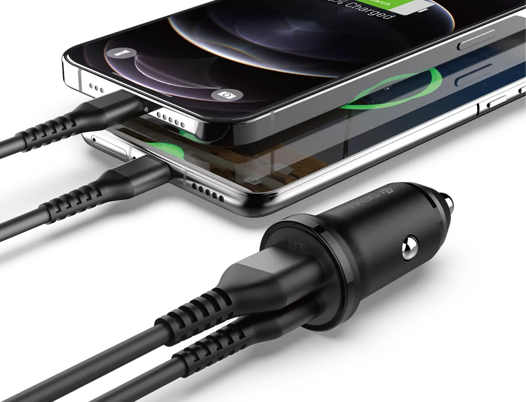 Devia 30W Mini Power Delivery USB-C & Qualcomm 3.0 USB Port Car Adapter - Image 8